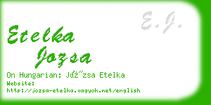 etelka jozsa business card